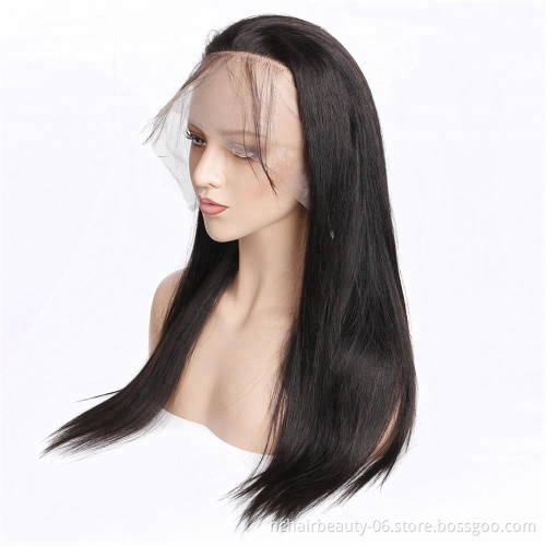 Cheap Price  HD Transparent Frontal Lace human hair Wigs for black woman 360 Lace Front Brazilian Natural Hair Wig
